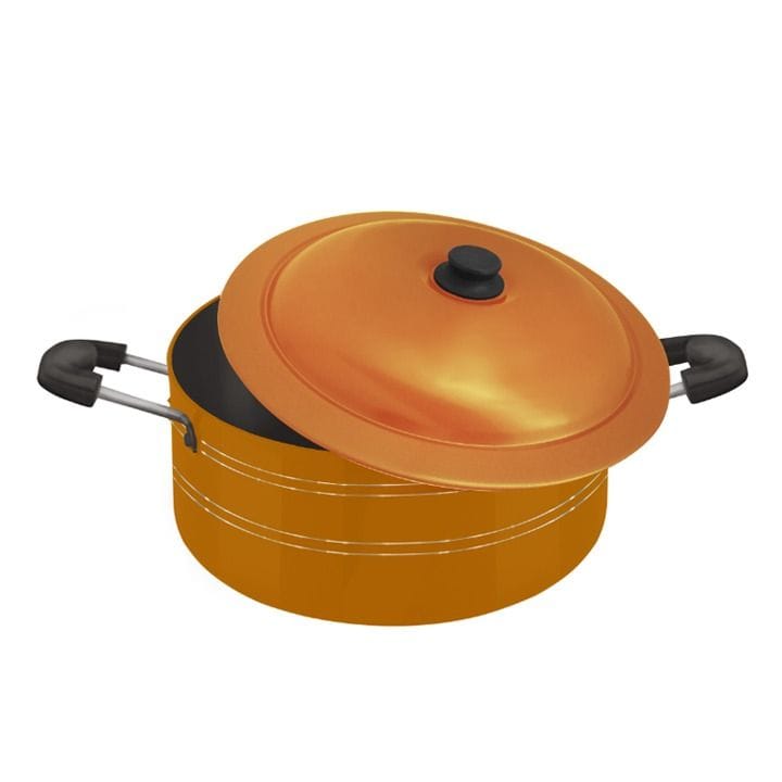 طنجرة 8 لتر بغطاء ستانلس ستيل مستر لايت | MR BIRIYANI POT 8