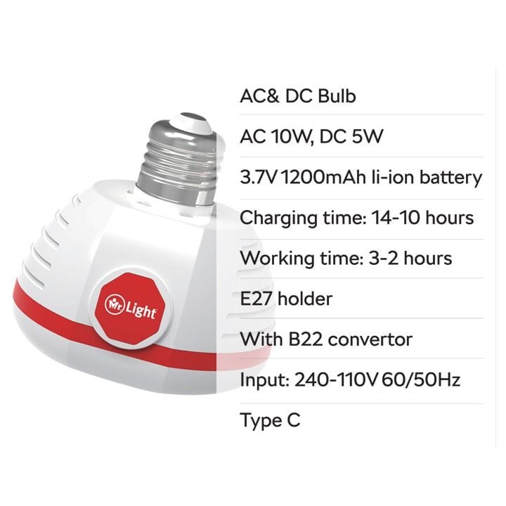 مستر لايت لمبه طوارئ MRGJ 9090