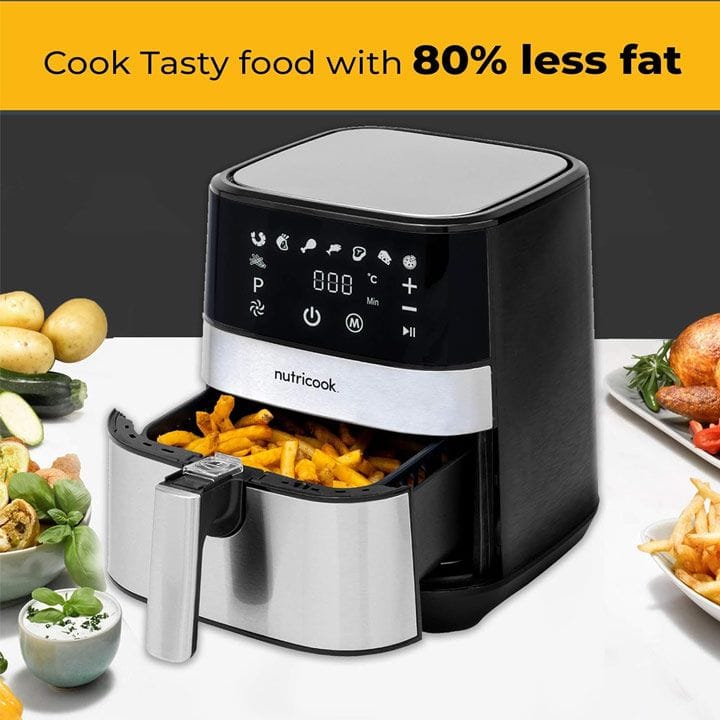 Nutricook 3.6L Rapid Air Fryer, Oil-Free Digital Air Fryer for Healthy Cooking, Fry Bake Roast Grill | NC-RAF36