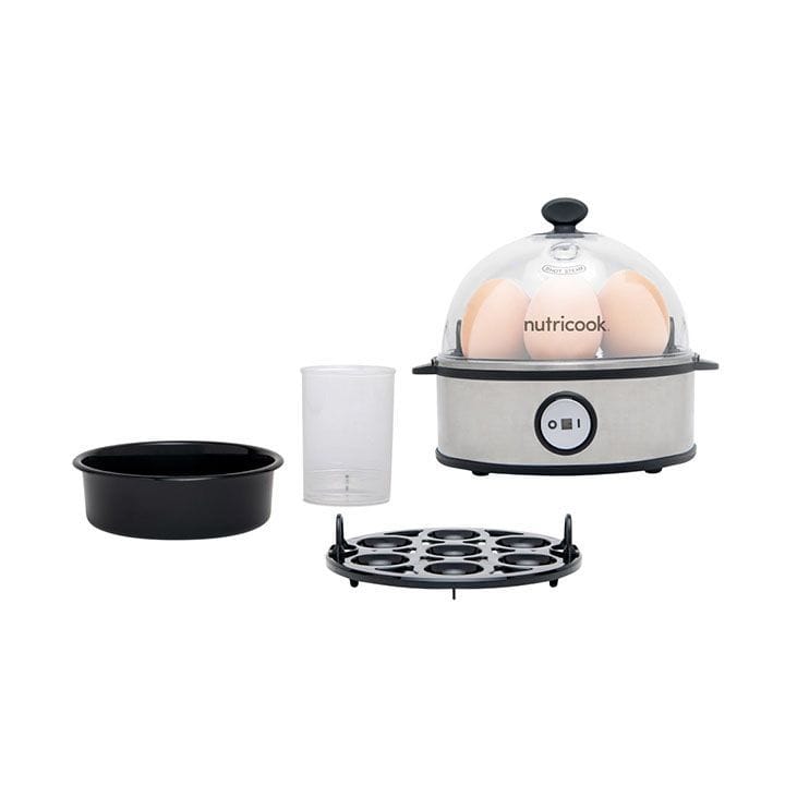 Nutricook Rapid Egg Cooker, Electric Egg Boiler for Perfect Soft Medium & Hard Boiled Eggs, Compact Kitchen Appliance | NC-EC360