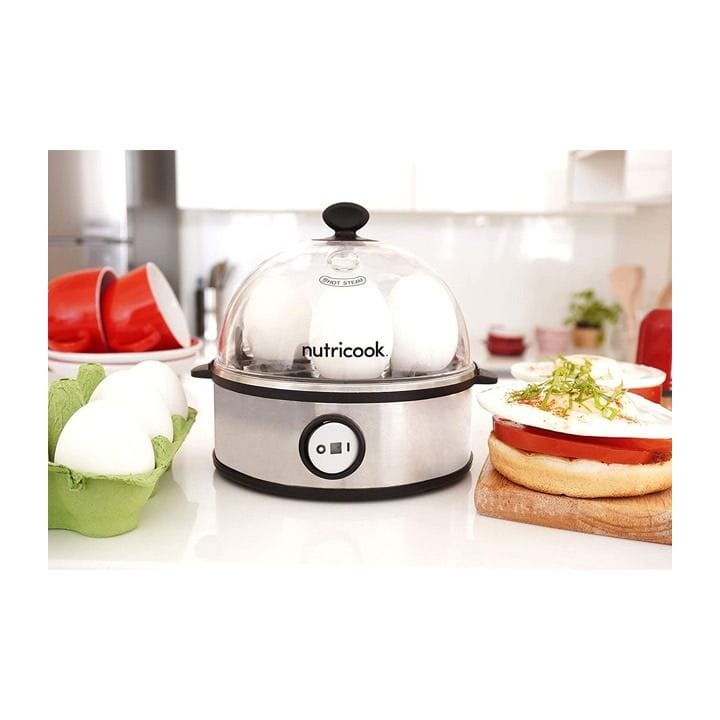 Nutricook Rapid Egg Cooker, Electric Egg Boiler for Perfect Soft Medium & Hard Boiled Eggs, Compact Kitchen Appliance | NC-EC360