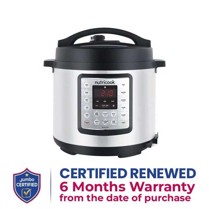 Nutricook Smart Pot Eko 6L Electric Cooker – Multi-Function Pressure Cooking, Smart Preset Programs, Energy-Efficient Fast Cooking | NC-SPEK6