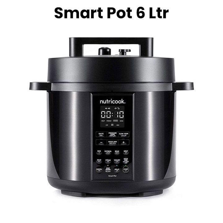 Nutricook Smart Pot 2 Electric Pressure Cooker 6L, Digital Multi-Function Cooker for Fast Healthy Cooking | NC-SP204K