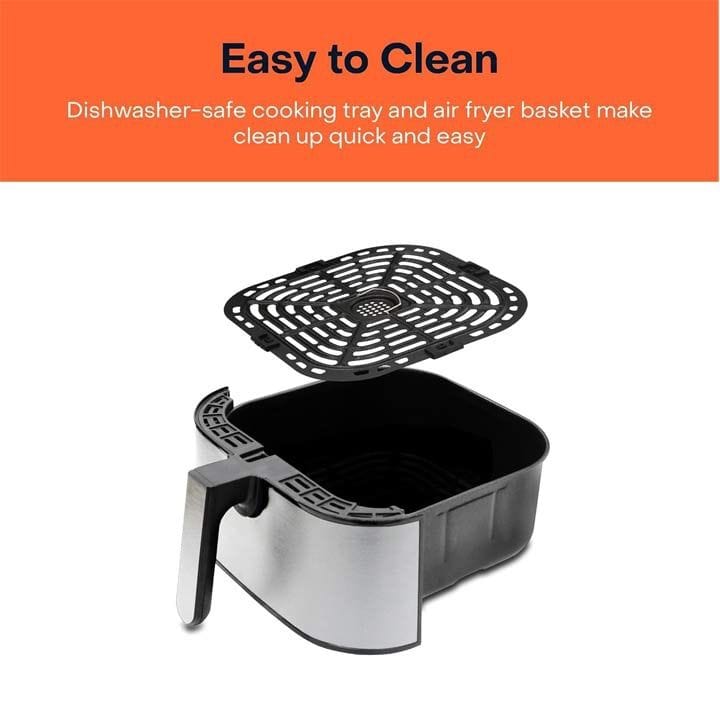NutriCook Rapid Air Fryer 5.5L 1700W, Large Capacity Digital Air Fryer for Healthy Oil-Free Cooking, Fry Bake Roast | NC-AF205