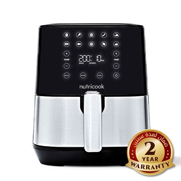 NutriCook Rapid Air Fryer 5.5L 1700W, Large Capacity Digital Air Fryer for Healthy Oil-Free Cooking, Fry Bake Roast | NC-AF205