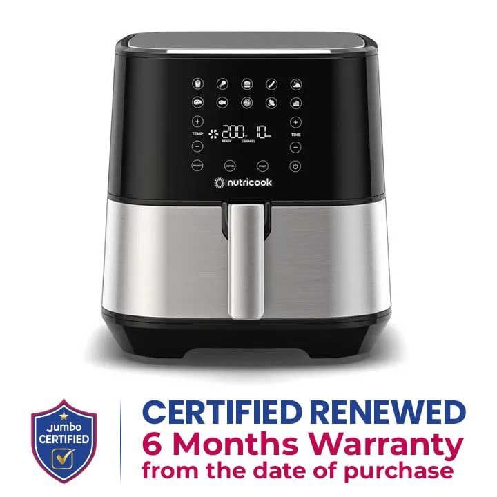 Nutricook Rapid Air Fryer 5.5L 1700W, Large Capacity Digital Air Fryer for Healthy Oil-Free Cooking, Fry Bake Roast| NC-AF205