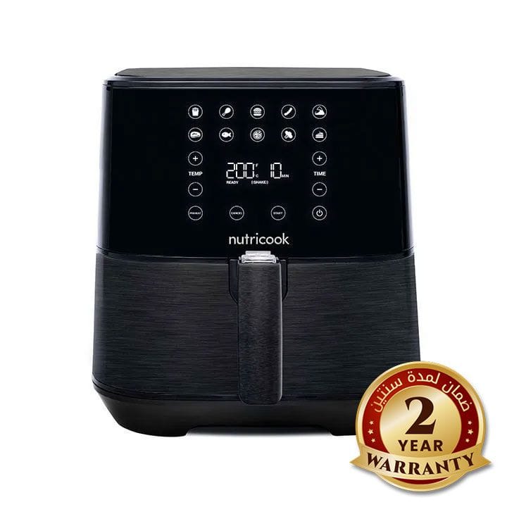 Nutricook Rapid Air Fryer 5.5L 1700W, Large Capacity Digital Air Fryer for Healthy Oil-Free Cooking, Fry Bake Roast | NC-AF205K