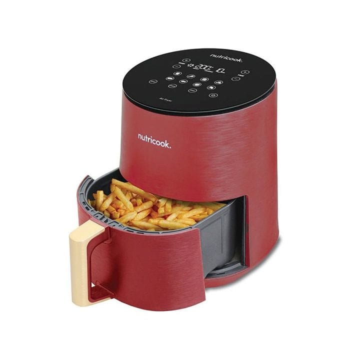 Nutricook 3L Air Fryer Mini – Compact Countertop Design, Rapid Hot Air Technology, Healthy Oil-Free Frying for Everyday Meals  - Red | NC-AF103R