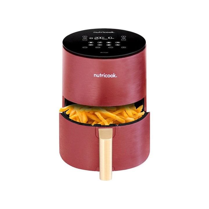 Nutricook 3L Air Fryer Mini – Compact Countertop Design, Rapid Hot Air Technology, Healthy Oil-Free Frying for Everyday Meals  - Red | NC-AF103R