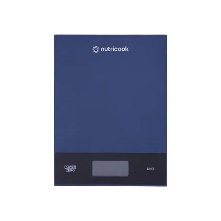 NutriBullet 900W Smoothie Maker 9-Piece Matte Black + Nutricook Mini Waffle Maker Aqua Marine + Nutricook Kitchen Scale Blue - Smoothie & Snack Bar Bundle (301006000000044 + 301006000000102 + 301006000000119)