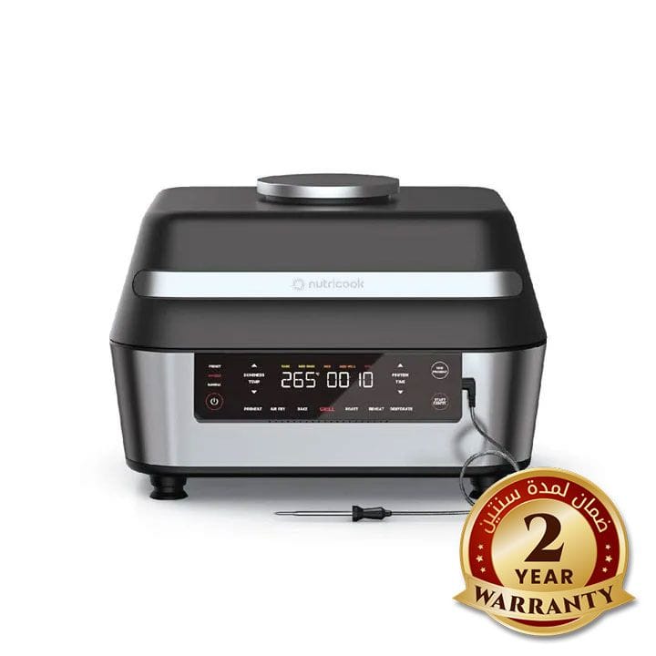 Nutricook Smart Indoor Grill & Air Fryer XL 8.5L, Large Capacity Digital Air Fryer Grill for Healthy Oil-Free Cooking | NC-AFG960