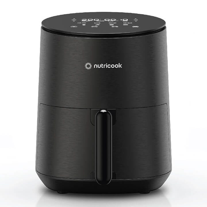 Nutricook Air Fryer Mini V2 3.3L Digital Air Fryer – Compact Space-Saving Design, Rapid Hot Air Technology, Healthy Oil-Free Cooking - Black | NC-AFM033K