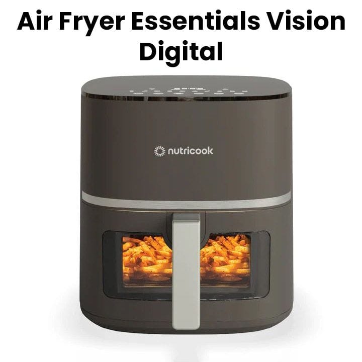 Nutricook Air Fryer Essentials Vision Digital Air Fryer – Rapid Hot Air Technology, Touch Control Panel, Healthy Oil-Free Cooking | NC-AFE152V