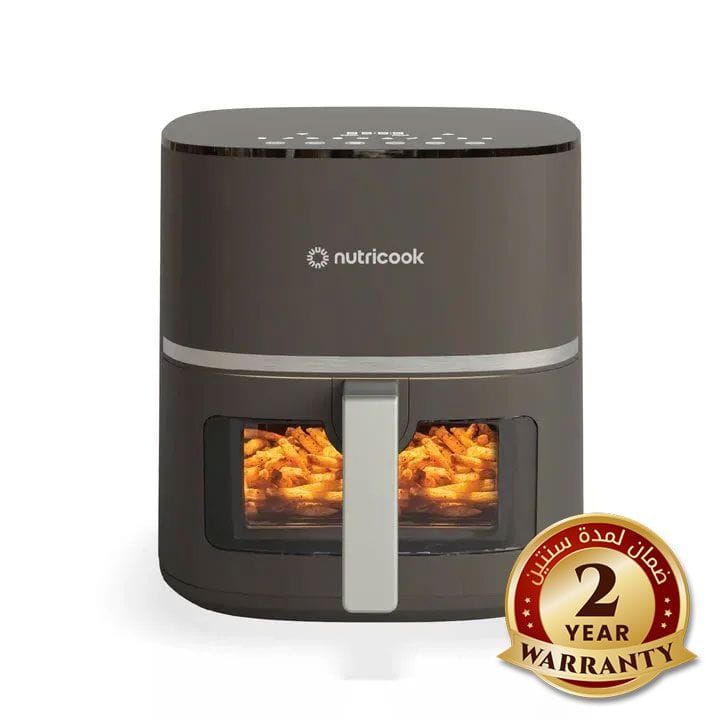 Nutricook Air Fryer Essentials Vision Digital Air Fryer – Rapid Hot Air Technology, Touch Control Panel, Healthy Oil-Free Cooking | NC-AFE152V
