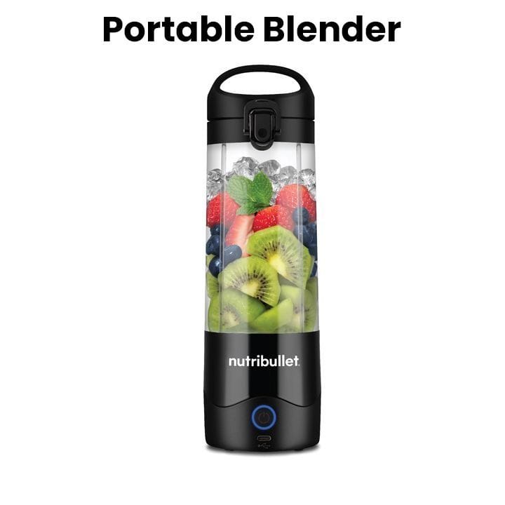 NutriBullet Portable Blender USB-C Rechargeable, Personal Blender for Smoothies & Shakes, Travel Friendly Compact Design – NB-PB475K
