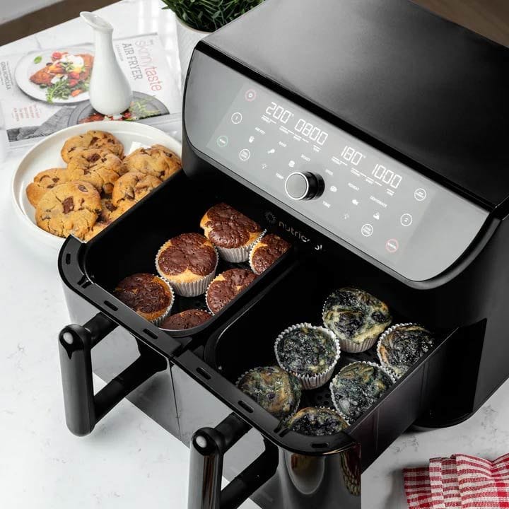 Nutricook 8.5L Air Fryer Duo 2 Non-Vision Digital Air Fryer – Dual Basket Cooking, Rapid Hot Air Technology, Healthy Oil-Free Frying | NC-AFD185