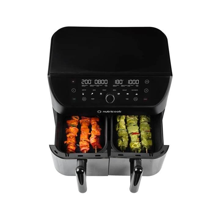Nutricook 8.5L Air Fryer Duo 2 Non-Vision Digital Air Fryer – Dual Basket Cooking, Rapid Hot Air Technology, Healthy Oil-Free Frying | NC-AFD185