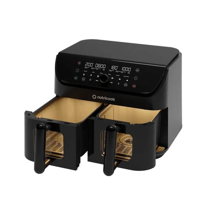 Nutricook 8.5L Air Fryer Duo 2 Non-Vision Digital Air Fryer – Dual Basket Cooking, Rapid Hot Air Technology, Healthy Oil-Free Frying | NC-AFD185