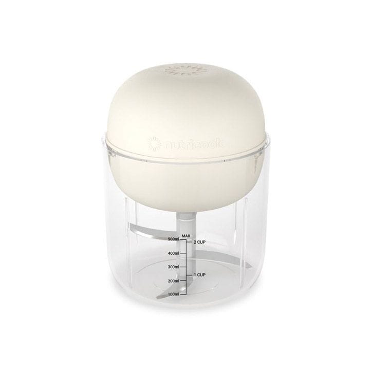 Nutricook Choppi Portable Rechargeable Chopper 500ml – Cordless USB Charging, Stainless Steel Blades, Compact Kitchen Prep Tool - Dessert Sand  | CH600S-ME