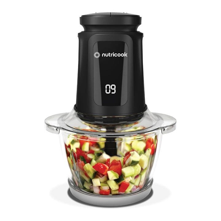 Nutricook Electric Chopper 1.2L – Durable Glass Bowl, Powerful Fast Chopping Motor, Easy One-Touch Food Preparation | NC-CH1200