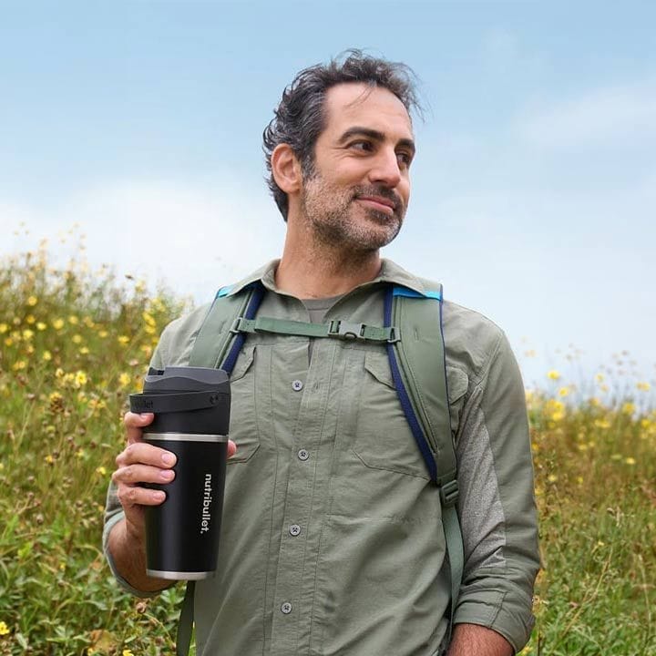 NutriBullet Flip Insulated Portable Blender – Rechargeable Smoothie Blender with Insulated Travel Cup,  NFP-590