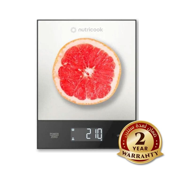 Nutricook Kitchen Scale – Precision Digital Weighing, Stainless Steel Platform, Slim Easy-Store Design for Daily Cooking | NC-KS205S-ME