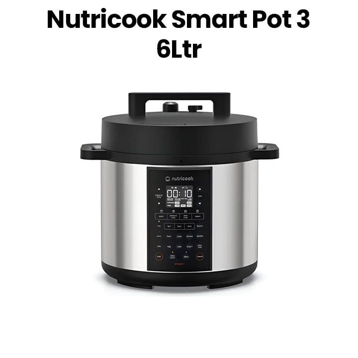 Nutricook Smart Pot 3 6L Electric Cooker – Multi-Function Pressure Cooking, Stainless Steel Inner Pot, Smart Preset Programs | NC-SP320