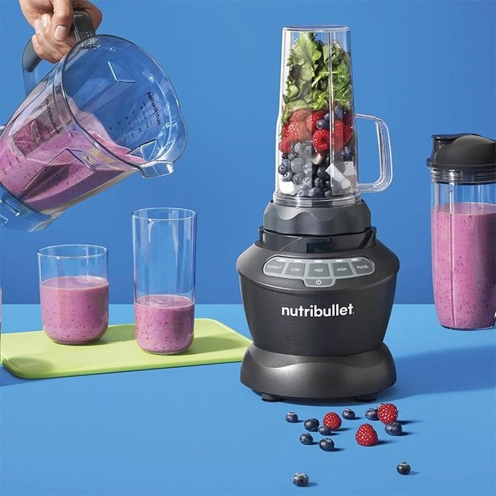 NutriBullet Blender Combo 1200W – Full Size High Speed Blender for Smoothies & Ice Crushing, Dark Grey,  NBC-1110DG