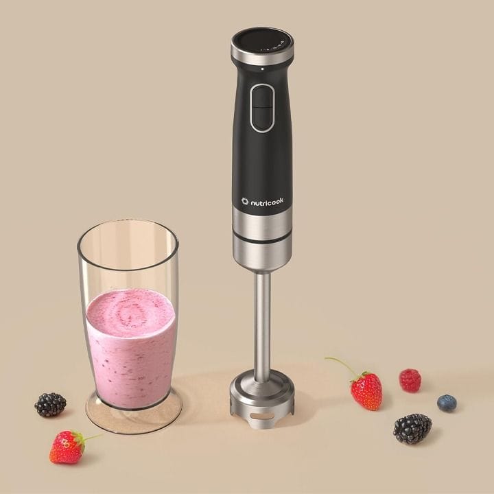 Nutricook Essentials Hand Blender 1200W – Powerful High-Torque Motor, Stainless Steel Blending Shaft, Smooth Everyday Food Prep | NC-HB150K