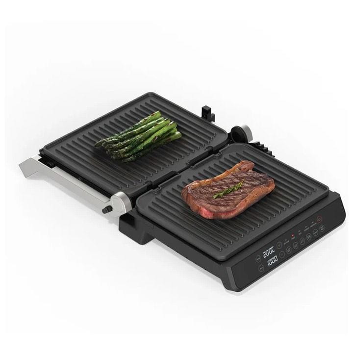 NutriCook Contact Grill 2000W – 180° Open Flat Design, Dual Heating Elements, 5 Smart Cooking Modes & Ceramic Plates | NC-CG240