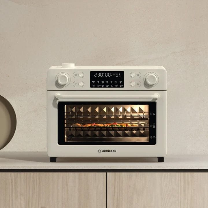 Nutricook Air Fryer Toaster & Oven 30L – Large Capacity Multi-Function Cooking, Air Fry Bake Toast Roast, Family Size Oven - Beige | AFTO330B