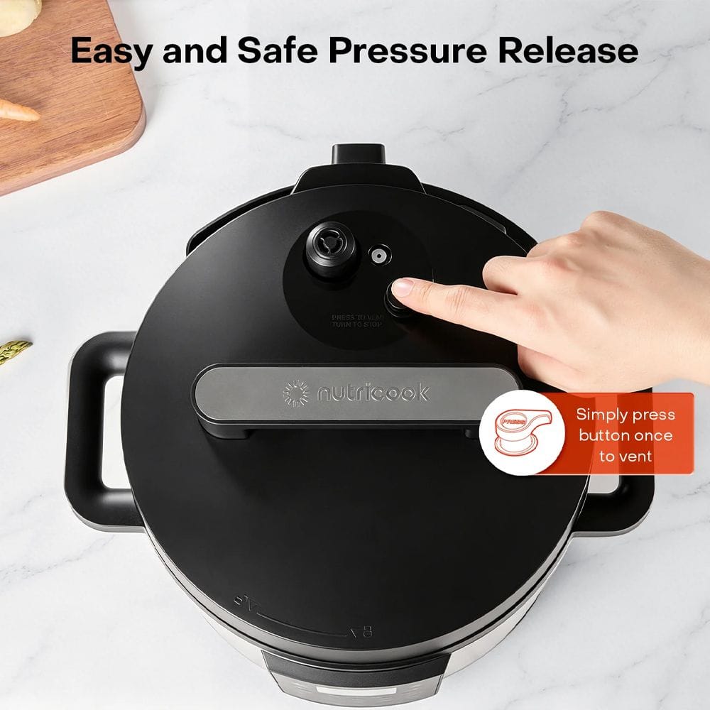 Nutricook Smart Pot 3 Multi-Cooker 6L, Pressure Cooking, Air Frying, Slow Cook Function, One-Touch Presets & Smart Digital Control | Black - NC-SP320-ON