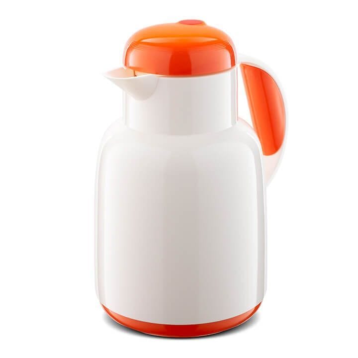 Rotpunkt 1 Ltr Vacuum Jug - White/Pumpkin | R970