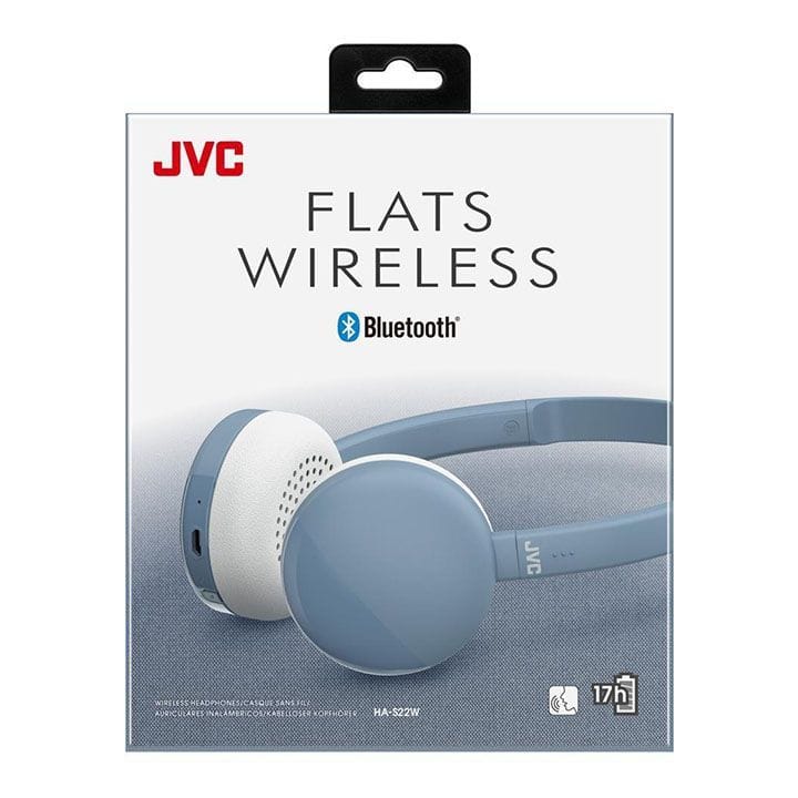 JVC Wireless Bluetooth On-Ear Headphones - Blue | HA-S22W-A-U