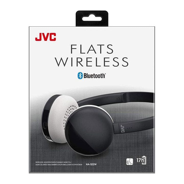 JVC Wireless Bluetooth On-Ear Headphones - Black | HA-S22W-B-UX
