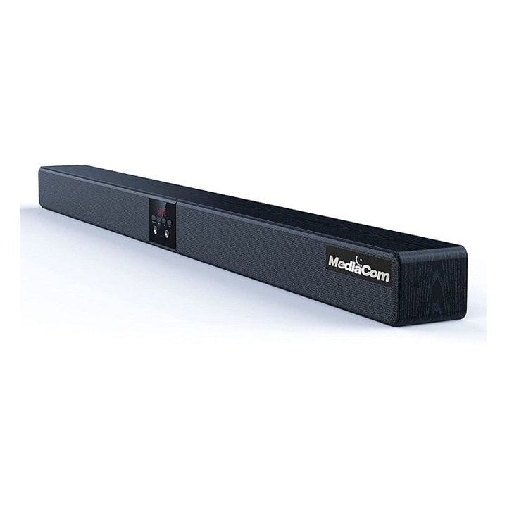 MediaCom MCI SB01 Bluetooth Soundbar with 2 Mic Inputs, Wooden Casing, Optical Connection