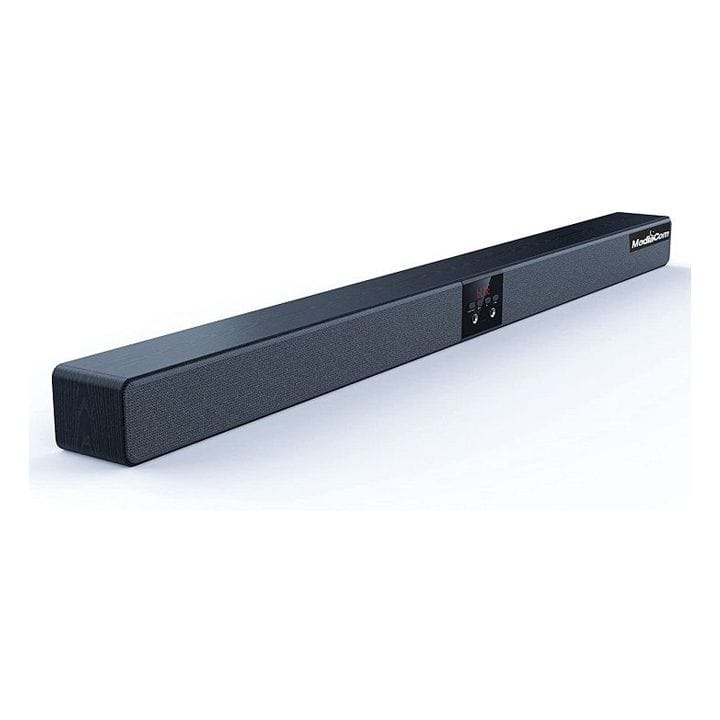 MediaCom MCI SB01 Bluetooth Soundbar with 2 Mic Inputs, Wooden Casing, Optical Connection
