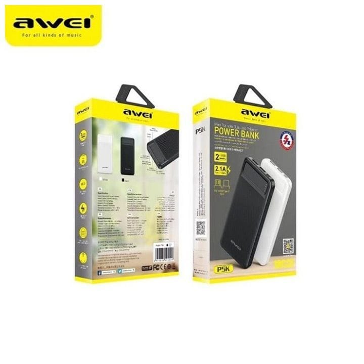 AWEI 10,000mAh Portable Powerbank - Black | P5K