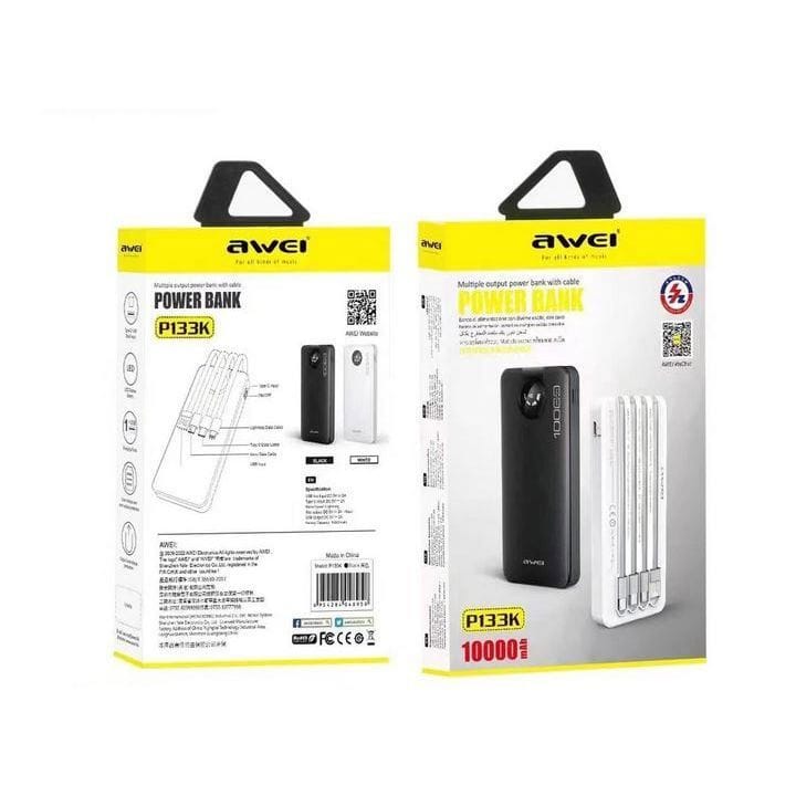 Awei 10,000mAh Portable Powerbank | P133K