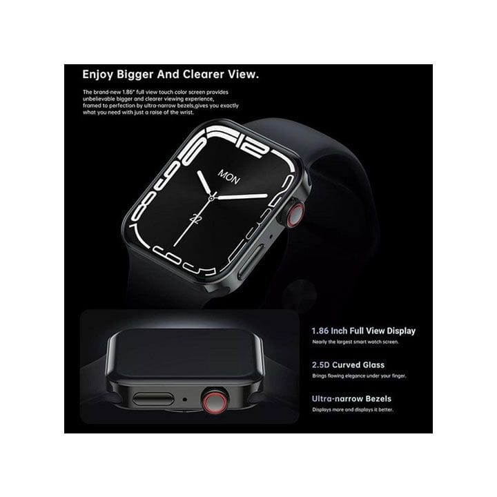 اوي ساعة ذكية رقمية مع ميزة الاتصال اسود H15