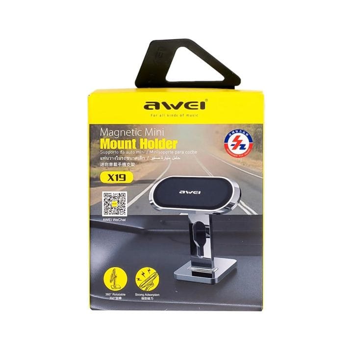 Awei Magnetic Universal Car Phone Holder - Silver | X19