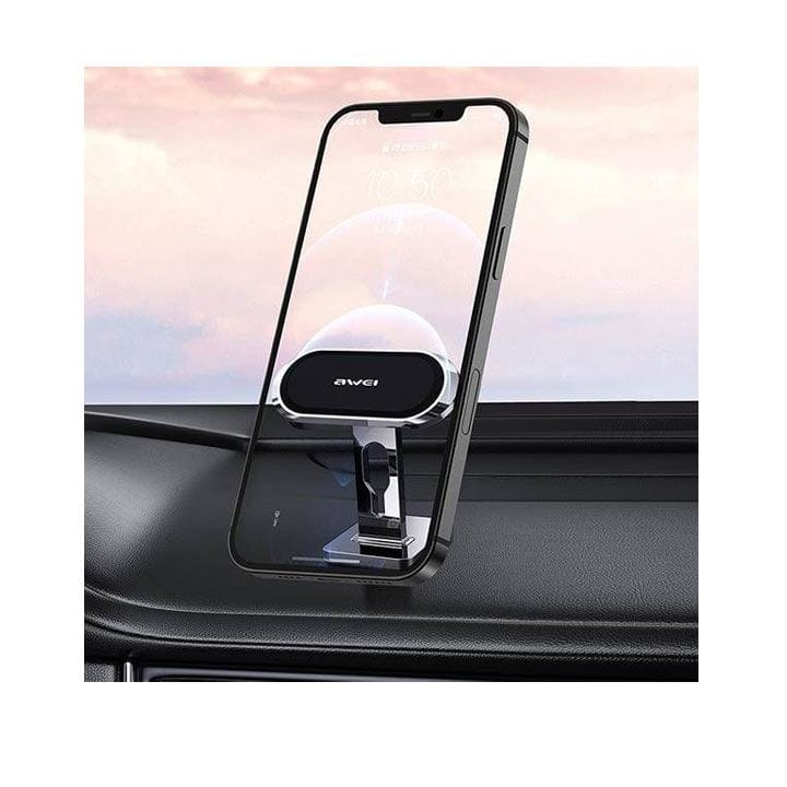 Awei Magnetic Universal Car Phone Holder - Silver | X19