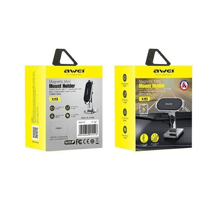 Awei Magnetic Universal Car Phone Holder - Silver | X19