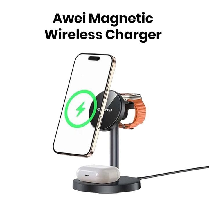 Awei Magnetic Wireless Charger with Mobile Holder | W28