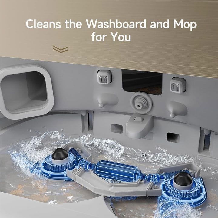 Dreame X40 Ultra Robot Vacuum Cleaner, Liftable Side Brush, Extendable Side Brush, Mop Extend, Mop Removal, Auto Mop Cleaning - White - RLX63CE2