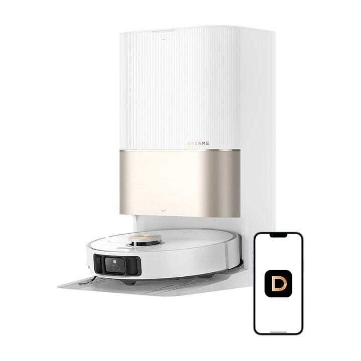 Dreame X40 Ultra Robot Vacuum Cleaner, Liftable Side Brush, Extendable Side Brush, Mop Extend, Mop Removal, Auto Mop Cleaning - White - RLX63CE2