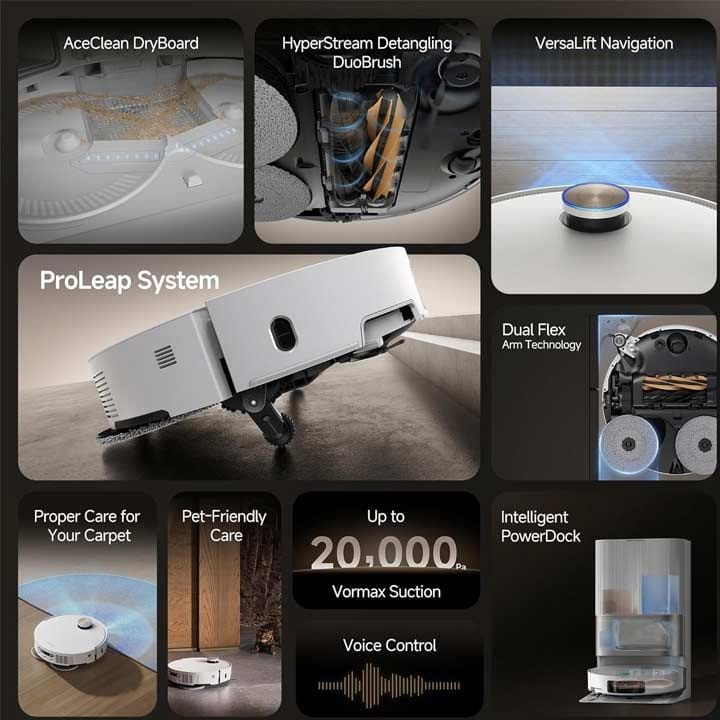 ‑ دريمي X50 Ultra مكنسة روبوت | أبيض | RLX85CE4