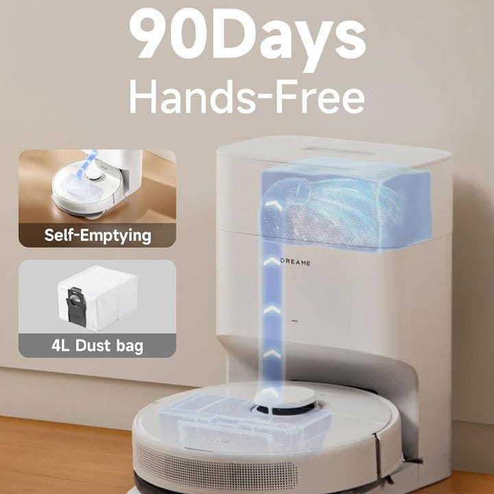 Dreame D10 Plus Gen 2 Robot Vacuum Cleaner, Powerful Carpet Care, Easy Cleaning Adaptation, Intelligent Mapping And Obstacle Avoidance - White - RLD32GD