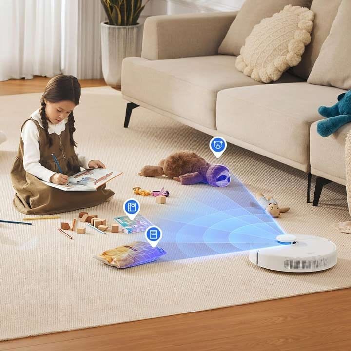 Dreame D10 Plus Gen 2 Robot Vacuum Cleaner, Powerful Carpet Care, Easy Cleaning Adaptation, Intelligent Mapping And Obstacle Avoidance - White - RLD32GD