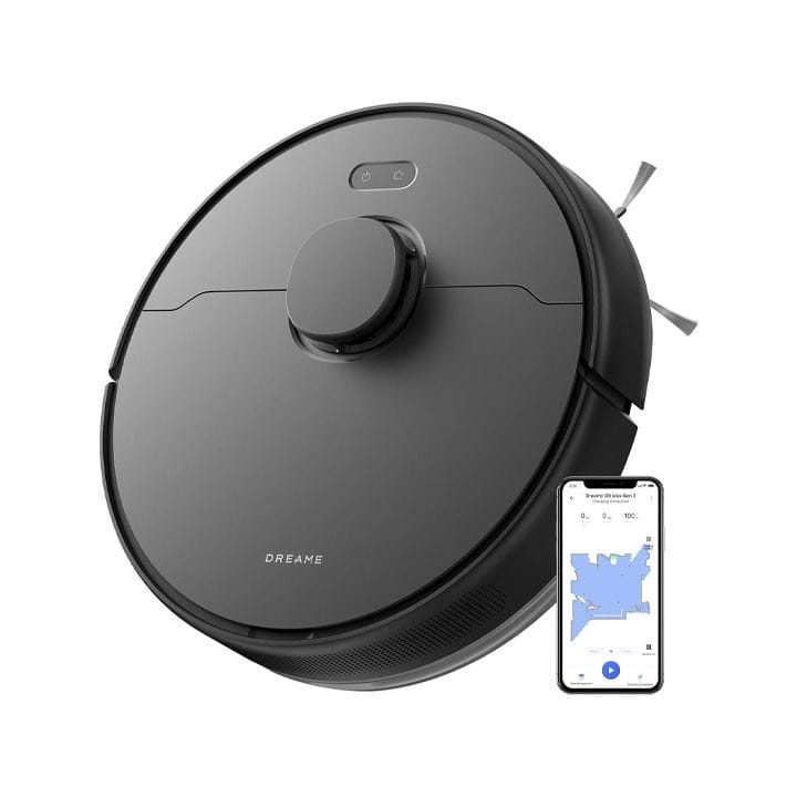 Dreame D9 Max Gen 2 Robot Vacuum Cleaner, Dual Smart Brushes, All-in-One PowerDock, Pet-Friendly Smart Control - Black - RLD34GA